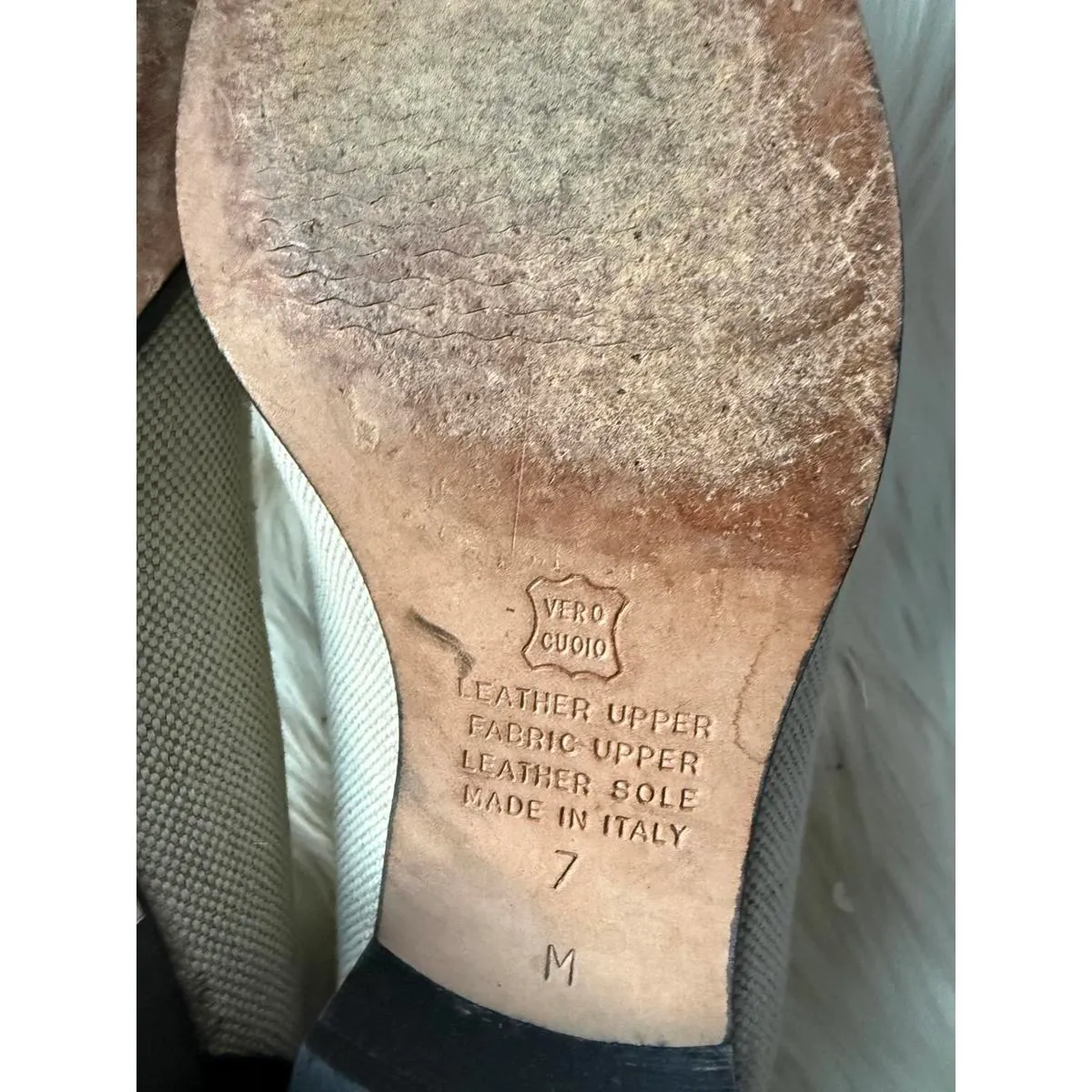 Talbots Women's Two-Tone Fabric and Leather Flats Size 7 - Image 4