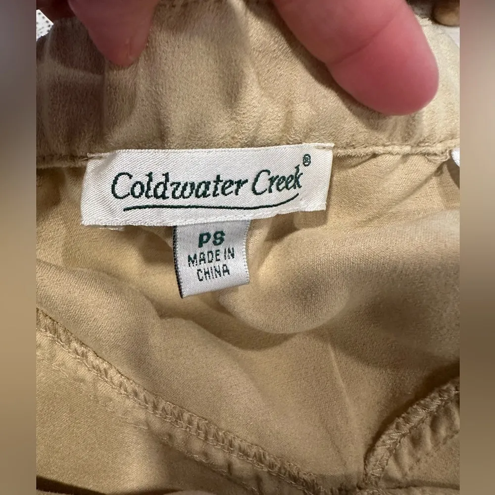 EUC Coldwater Creek  faux Ultra-Suede maxi Skirt. Beige color Sz PS - Image 5
