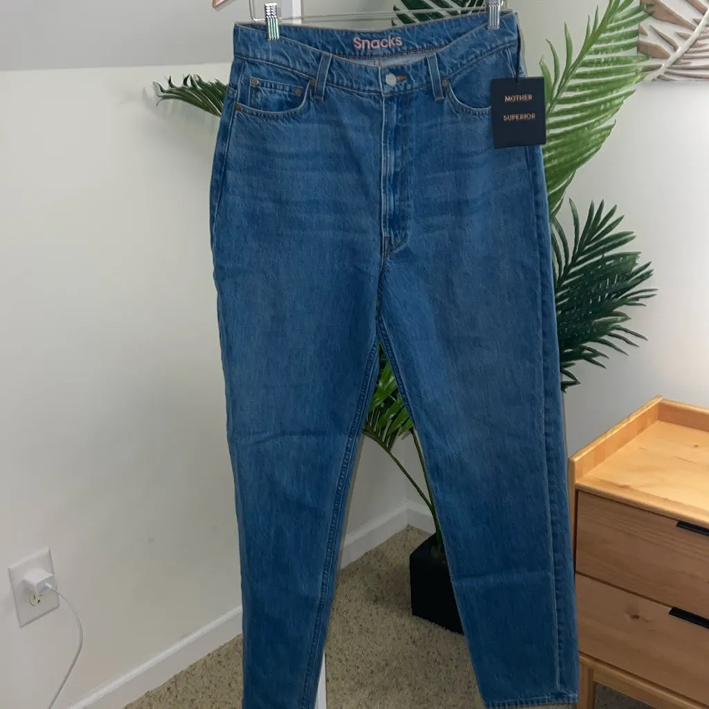 SNACKS! BY MOTHER HIGH WAISTED TWIZZY SKIMP IN DELICIOUS MEMORIES‎ Blue Size 30 - Image 2