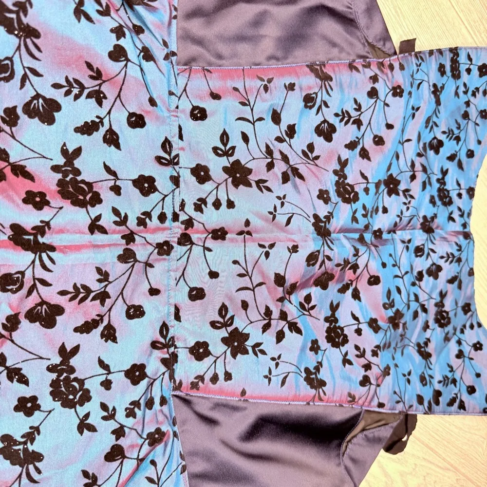 Sleeveless color changing corset top shirt with bows and string bustier shirt Blue Size XL - Image 3