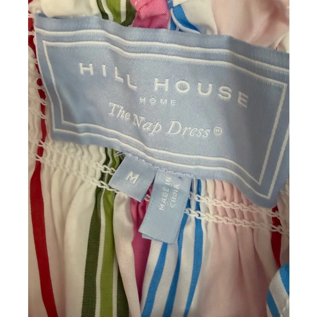 Hill House Mini Genevieve Nap Dress Cotton Short Sleeve Rainbow Stripe Medium - Image 3