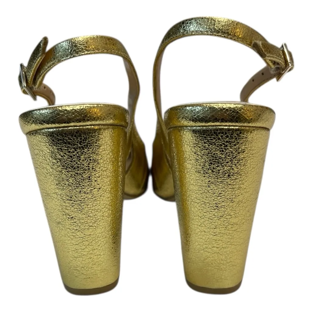 NEW! Badgley Mischka Heels Metallic Gold Heels size 6 - Image 5