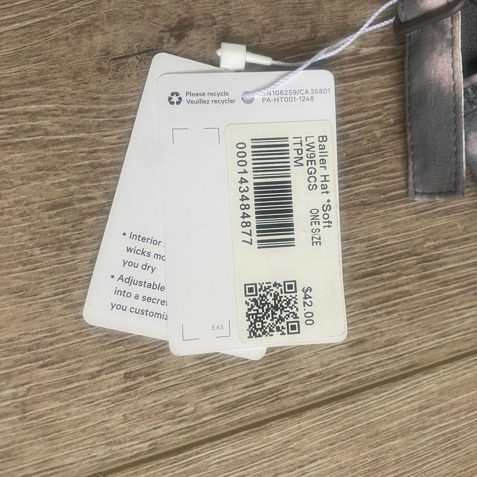 NWT Lululemon Baller‎ Hat Soft Intersperse Pink Multi Moisture Wicking One Size - Image 5