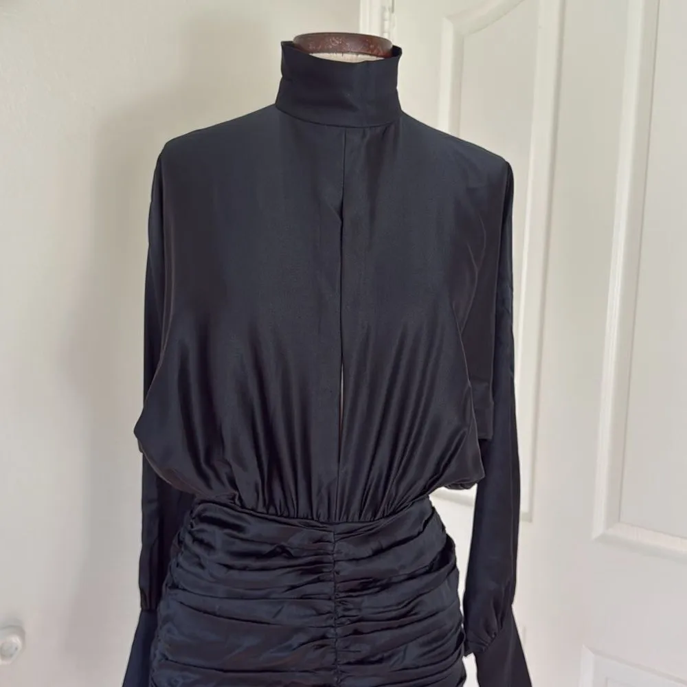 Retrofete silk stretch Barbara mini dress Black Size XS - Image 10