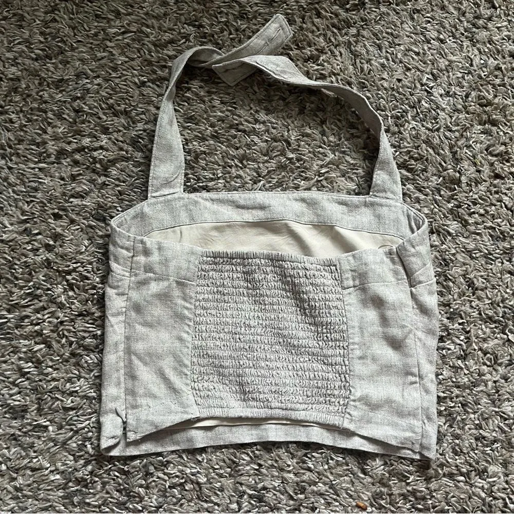 Abercrombie and fitch cream linen halter tank size small - Image 3