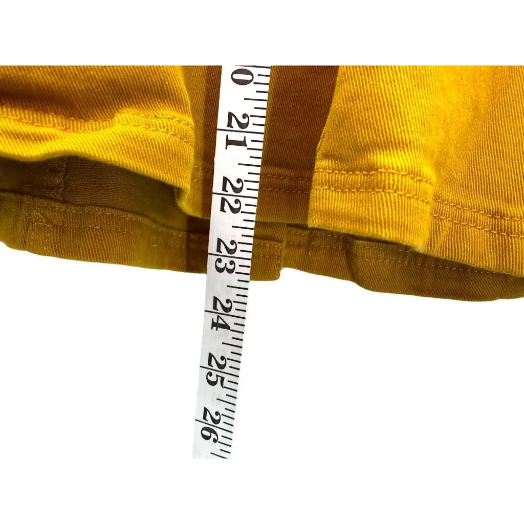 H&M Divided Women's 10 Mustard Yellow Button Front Mini Dress Sleeveless‎ Y2K - Image 3