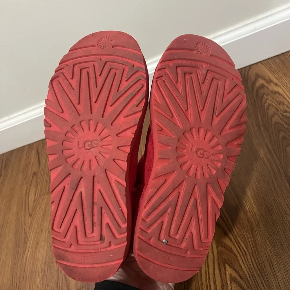 UGG Red Classic Mini Side Logo Boots Size 5 US $150 - Image 7
