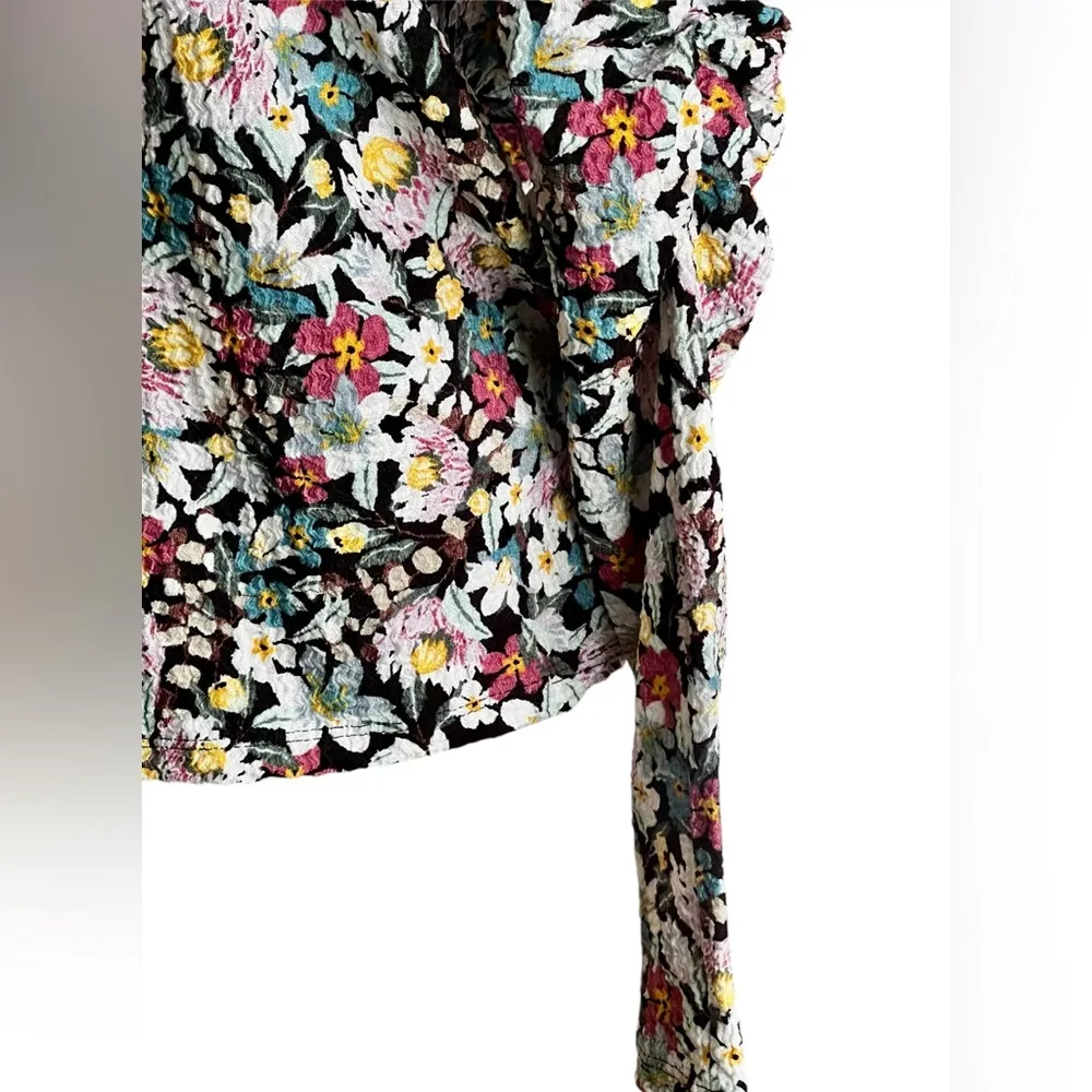 Loft Floral Prints Shirred Puff Sleeves Top NWT - Image 9