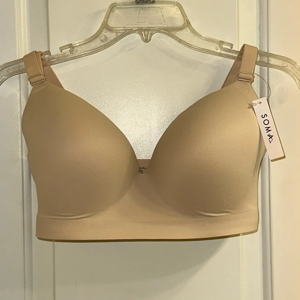 Soma Enbliss Wireless Bra NEW Pale Sand 38DD - Image 2