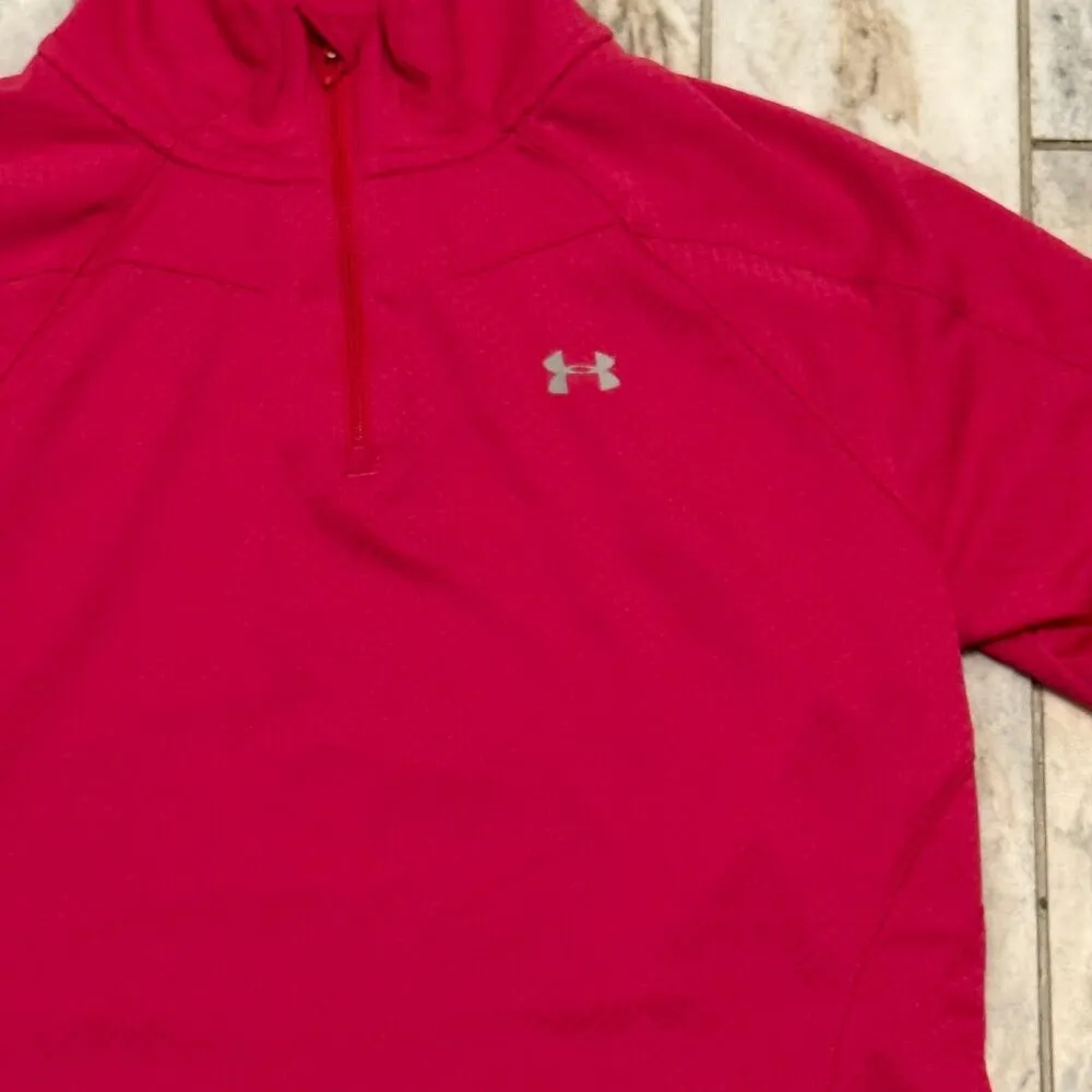 NEW Under Armour women's small pink 1/4 zip Heatgear long sleeve - Image 4