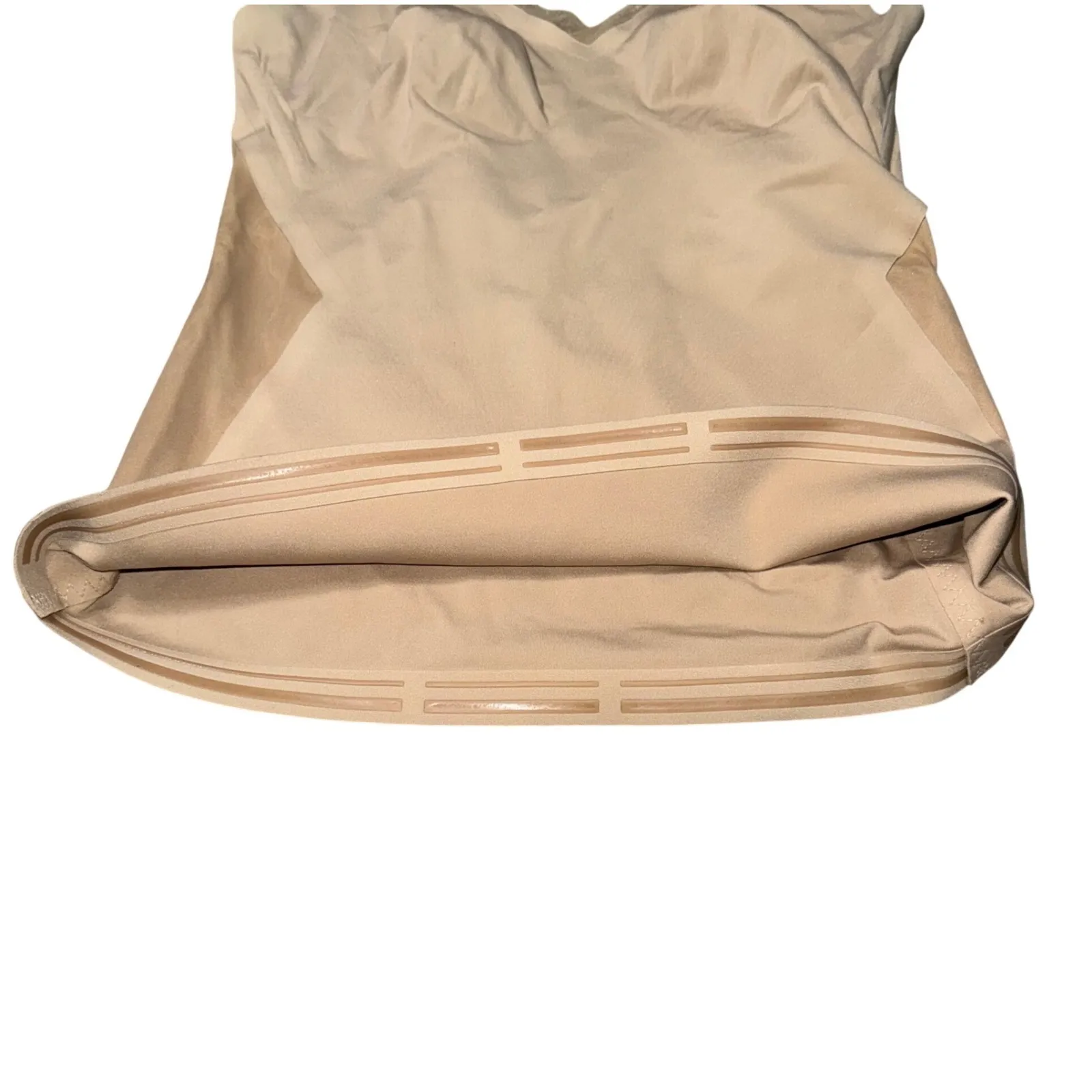 HONEYLOVE Shaping Tank Top Nude V Neck Lace Trim Smoothing Compression Size M Tan Size M - Image 5