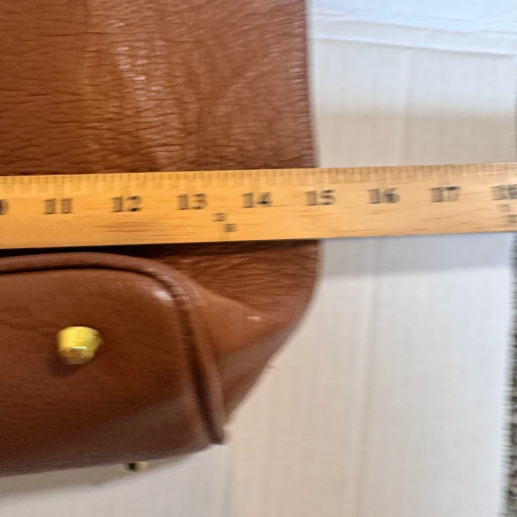 Vintage Tuscany Leather Tan Tote Bag Handbag Purse Classic - Image 12