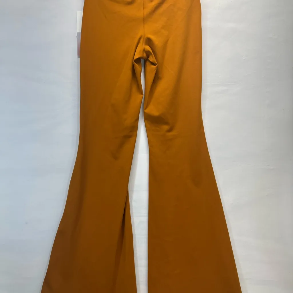 HAPPILY GREY FLARE LEG LEGGINGS WITH‎ KNOT WAIST S MUSTARD NEW Orange - Image 2