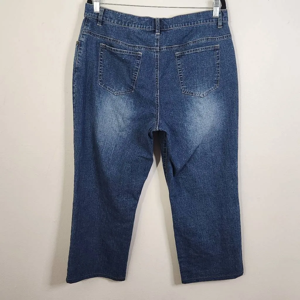 Duck Head Cropped Wide Leg Jeans Size 16 Short Duck Head Cropped Jeans - Image 3