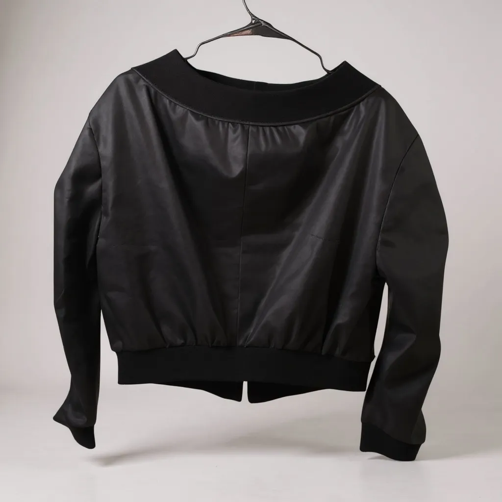 Black Bomber Jacket Size undefined - Image 3
