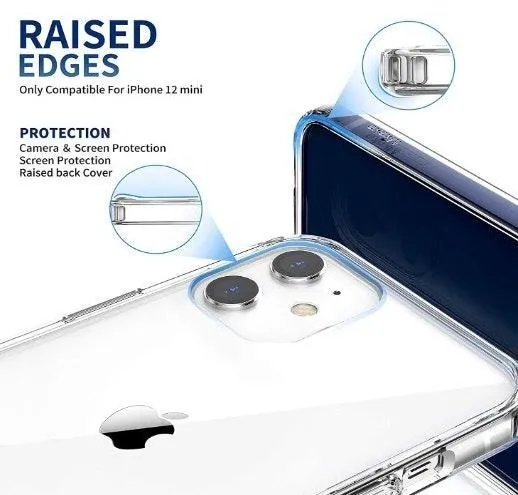 Mkeke Compatible with iPhone 12 Mini Case,Crystal Clear Case Compatible with iPhone 12 Mini 5.4 Inch - Image 3