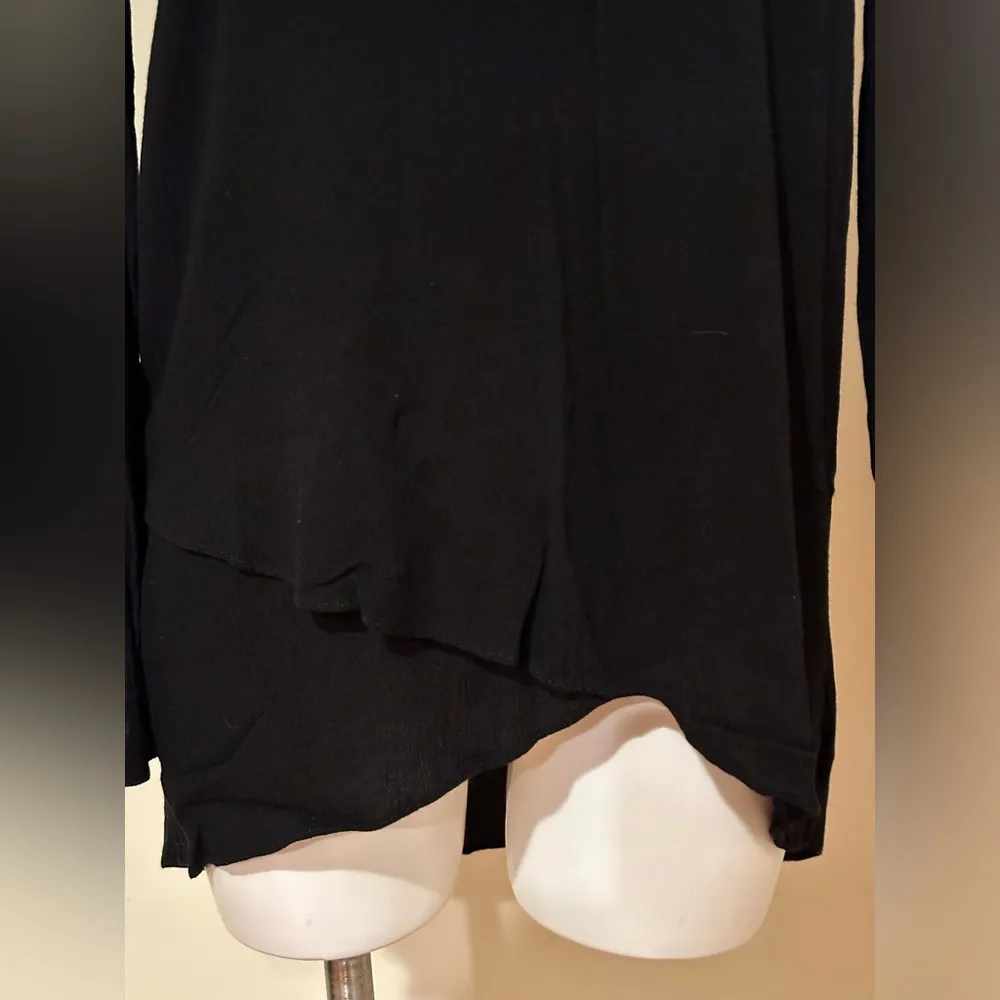 Karen Kane V Neck Black & White Thread Long Sleeve Comfortable Blouse Sz M - Image 9