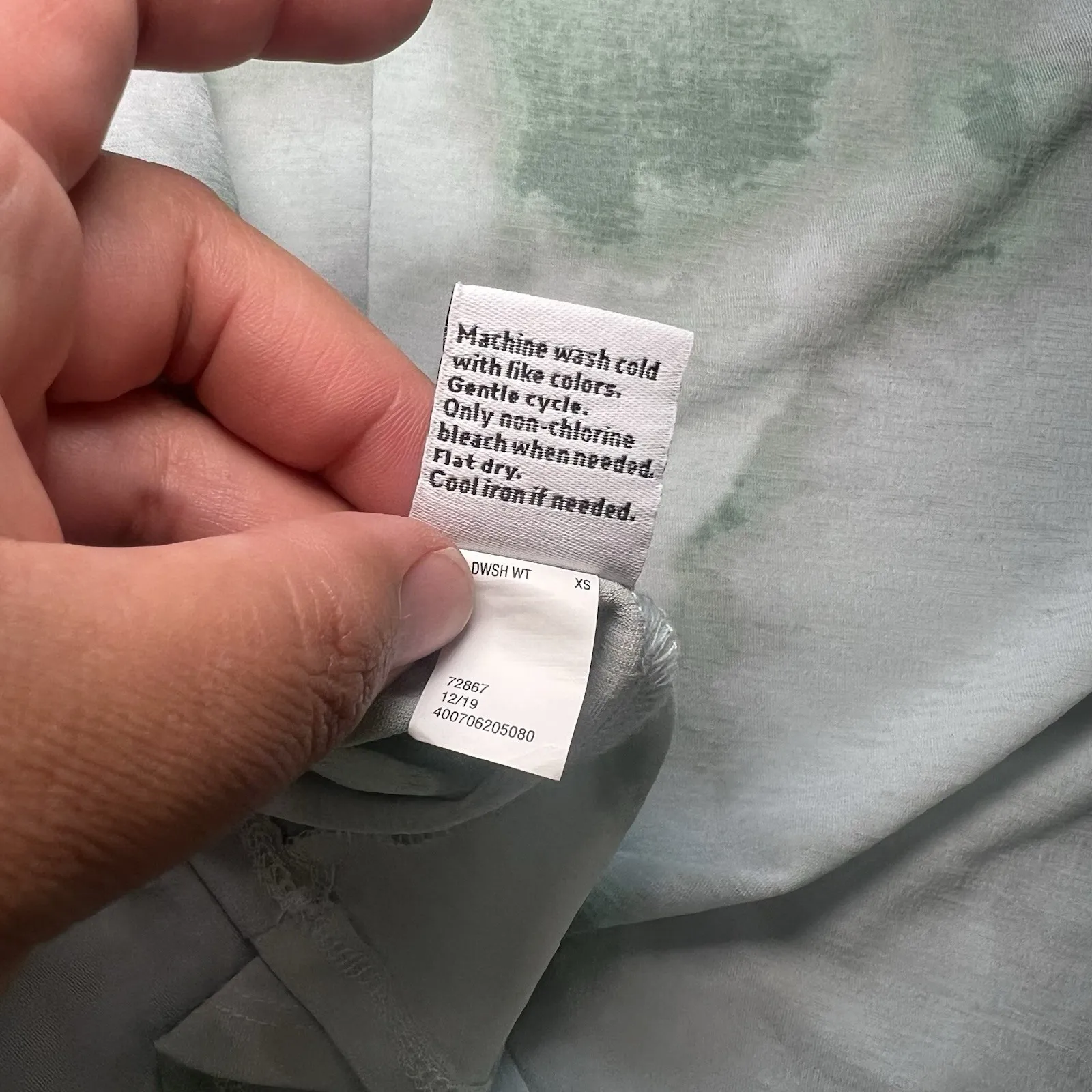 Nine West Women's Size XS Green Tie-Dye Cap‎ Sleeve Top Lightweight Transparent - Image 8