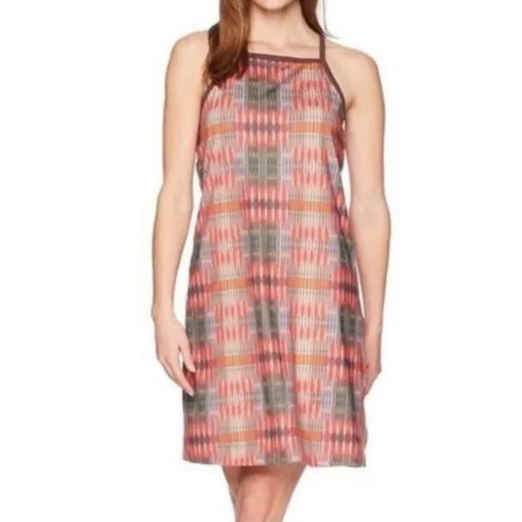 Prana Dress Womens Medium Ador Red Desert Geometric Print Sportswear‎ Athleisure - Image 7