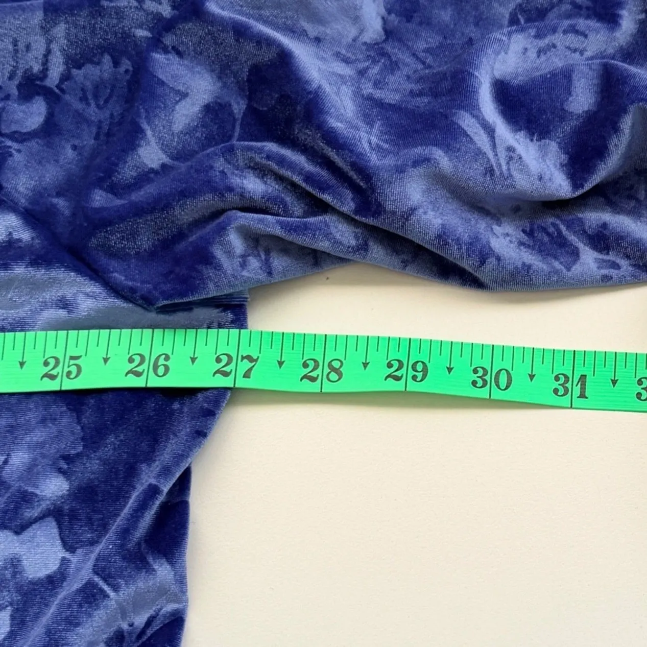 The Pioneer Woman Jacquard Velvet Blouse Floral Sz 3X Lace Cuff Romantic Top Blue - Image 8