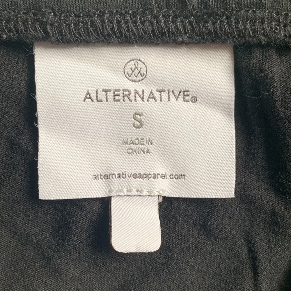 Alternative Apparel Crossover Asymmetrical Black Mini Skirt - Image 3