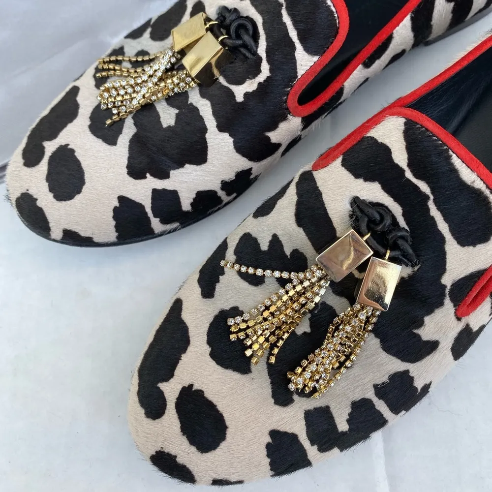 Giuseppe Zanotti Leopard Dalila Pony Hair Flats - Image 12