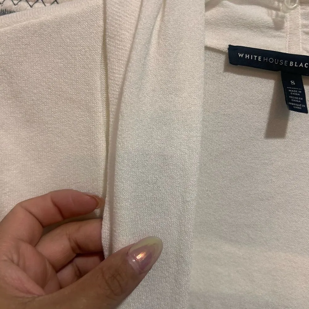 WHBM white short cover up sweater - Image 5