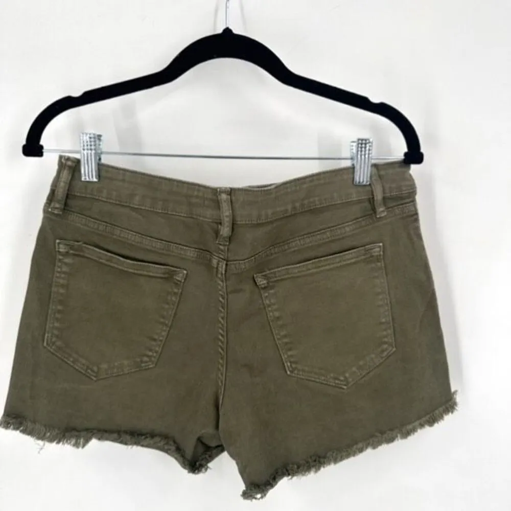 AQUA army green cut off shorts Size 28 ( Size 6) Shortie Shorts‎ - Image 2