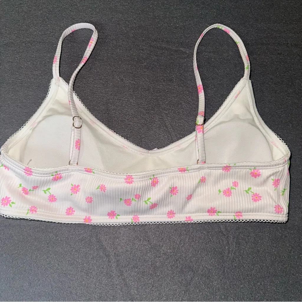 Forever 21 Cottage core Floral Bikini Top with Bow - Image 2