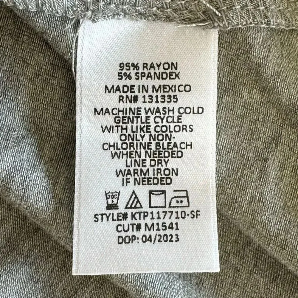 Nine Britton Solid Gray Wrap Front Crossover Front Knit Sleeveless SZ M # 1895 - Image 9