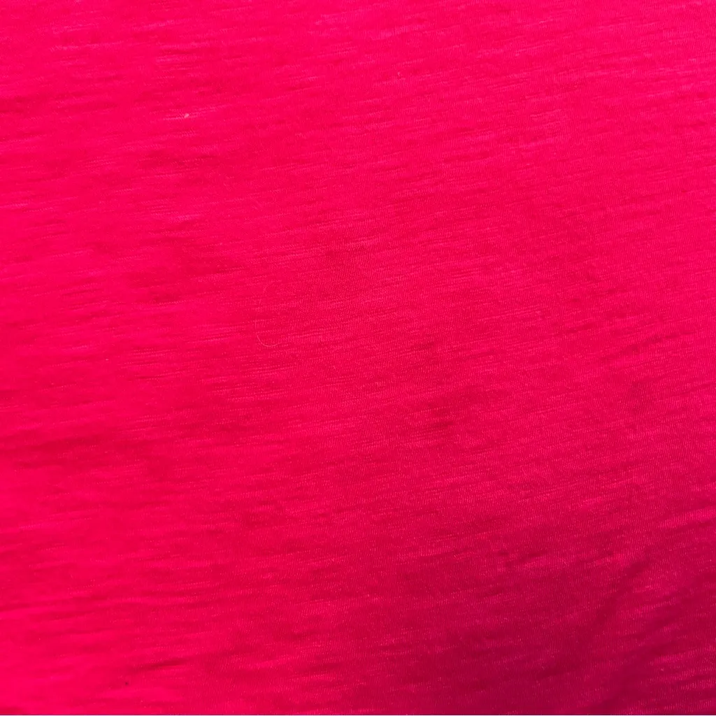 ⭐️Soft surroundings bright pink short sleeve vneck T-shirt with embroidery XL - Image 11