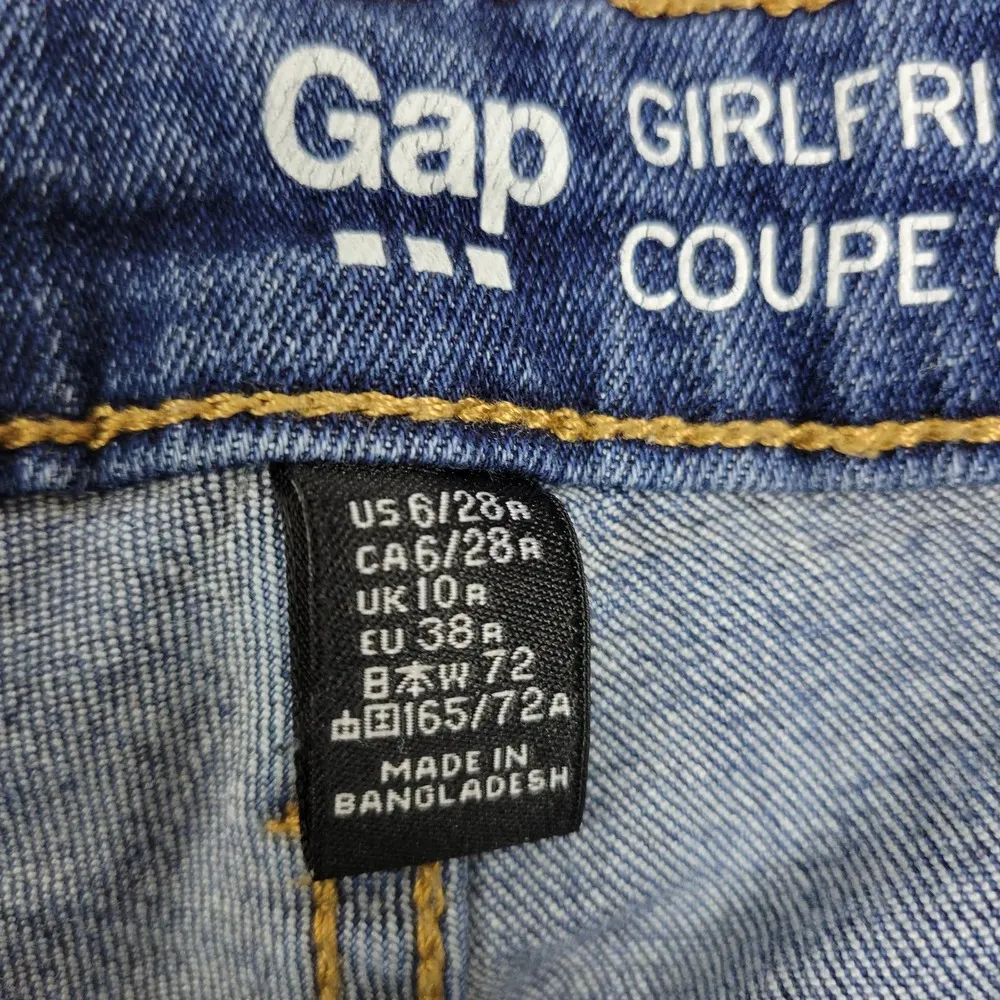 Gap Womens Jeans Size 6 Blue Distressed Coupe Girlfriend Y2K Knee Ripped Skinny - Image 57