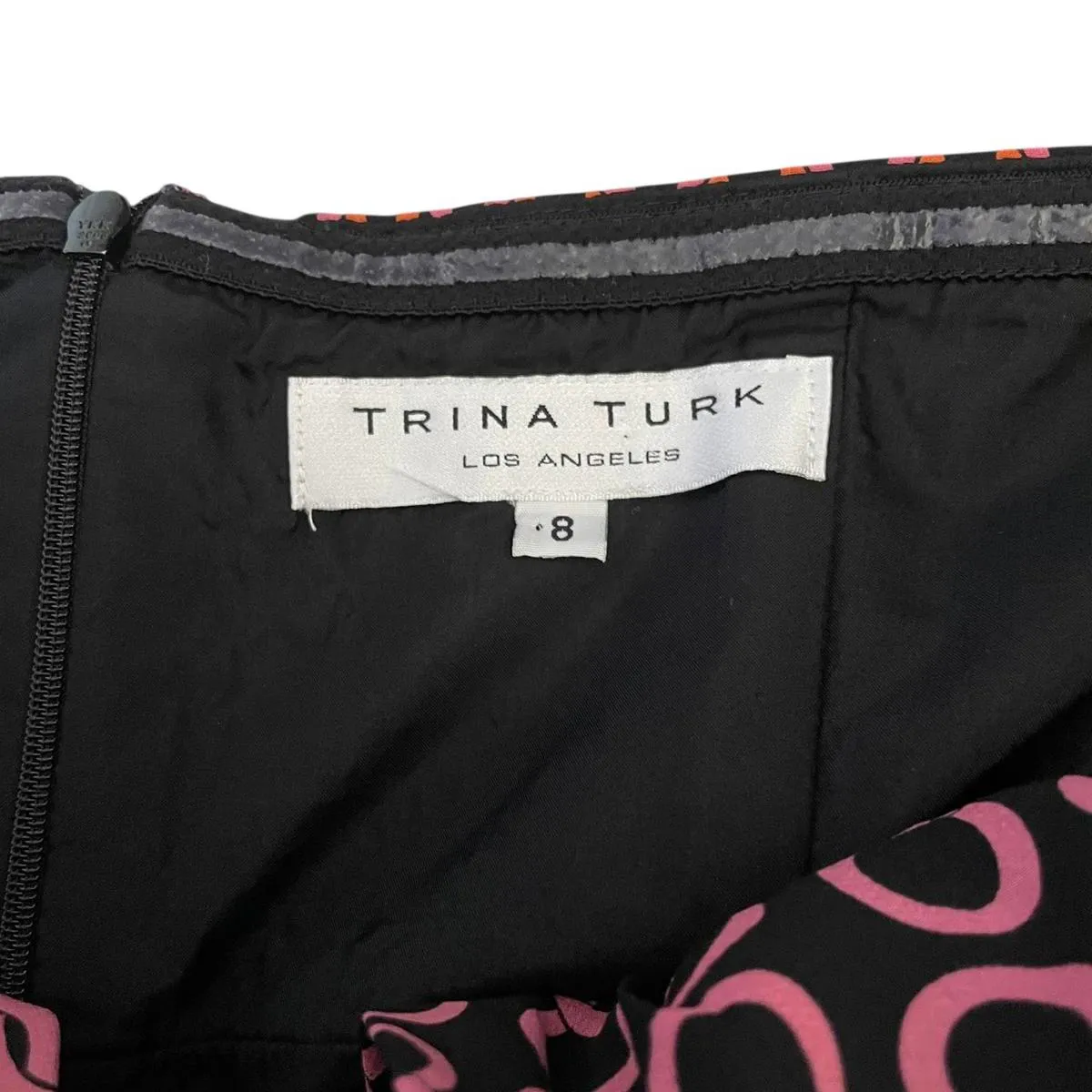 Trina Turk Campania Dress Chain Loop Silk Mini Halter Black Women’s Size 8 - Image 3