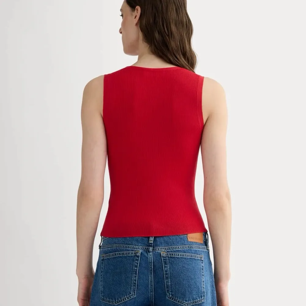 Everlane Sweater Tank Ultrasoft Merino Classic Red Large - Image 5