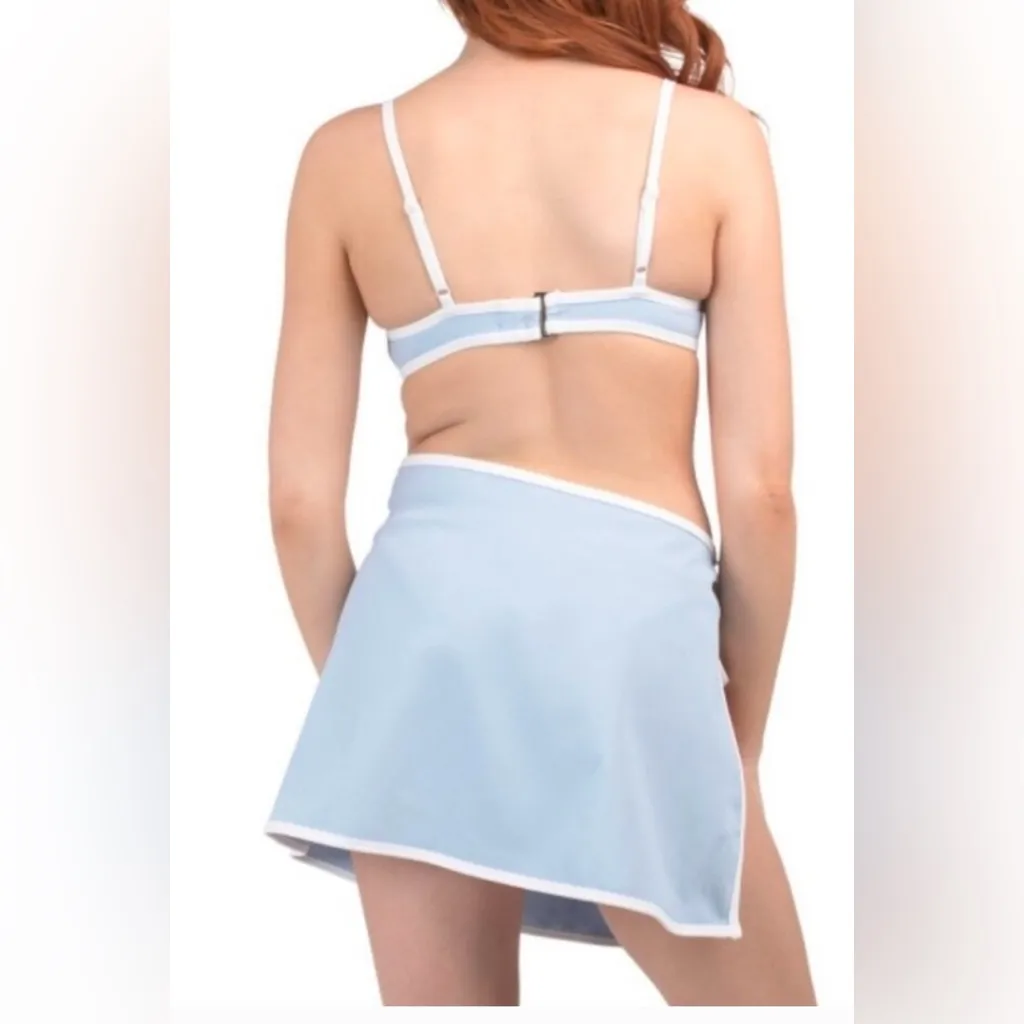 WILO Light Blue Bikini‎ & Skirt Set Size Medium NWOT - Image 2