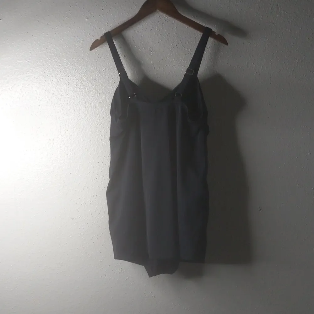 Jantzen 20W Twist Top Swim Dress in Black - Image 8