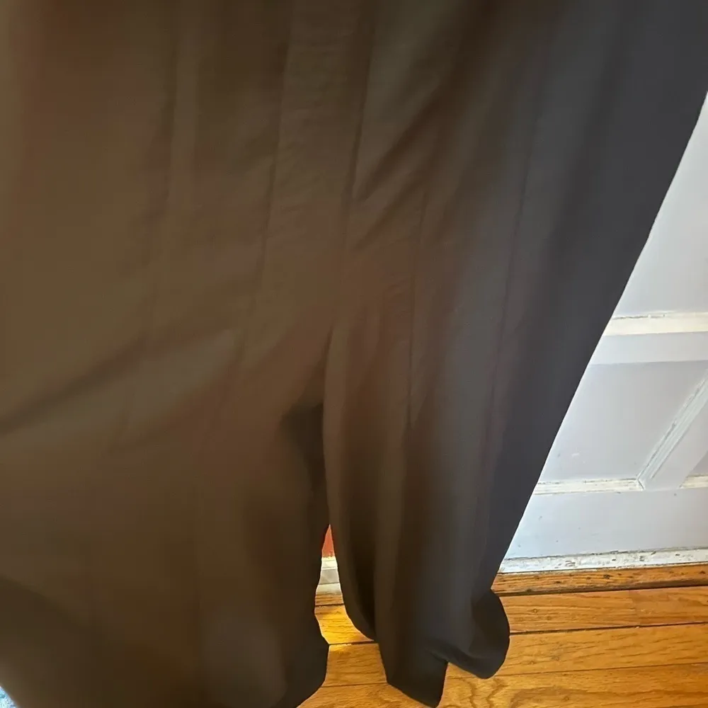 HYFVE Off the Shoulder Ruffle Black Wide Leg Romper Pantsuit - Image 8