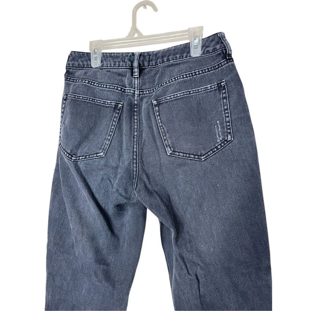 Pacsun Gray Mom Jeans Ripped High Rise Relaxed Leg Distressed Jean Size 26 - Image 5