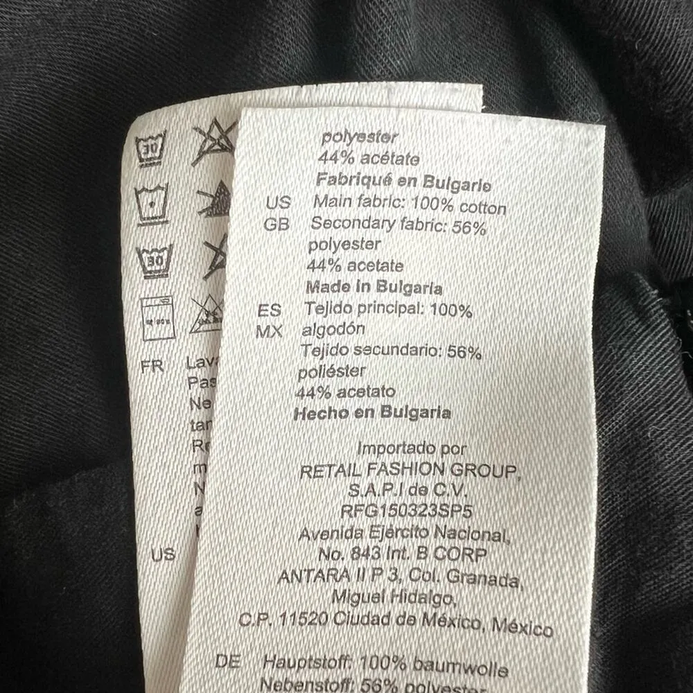 Sandro Paris Women’s Cotton Tiered Fanfan Black Layered High Waist Mini Skirt S - Image 9