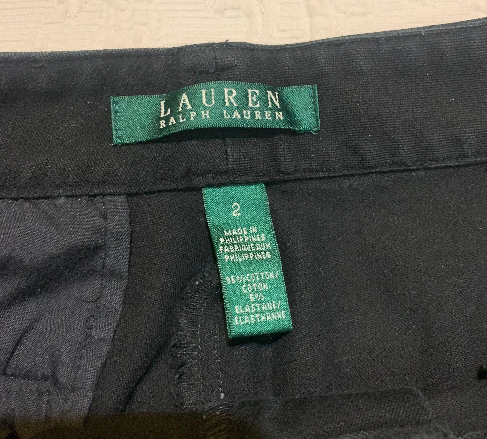Ralph Lauren Lauren  Black Mid Rise Slim Straight Business Casual Ankle Pants - Image 4