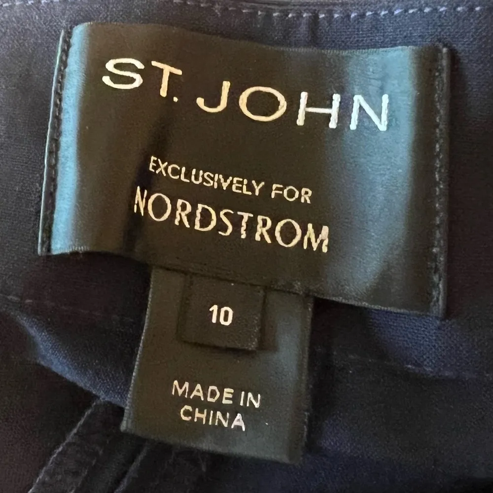 St. John for Nordstrom Navy All-Season Wool Blend Dress Pants Trousers Size 10 - Image 6