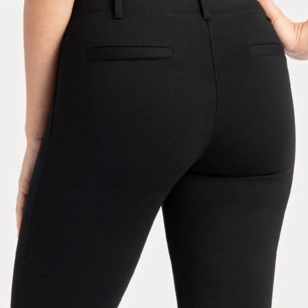 Betabrand Classic Dress Pant Yoga Bootcut Size Medium Short Petite Black Chic - Image 3