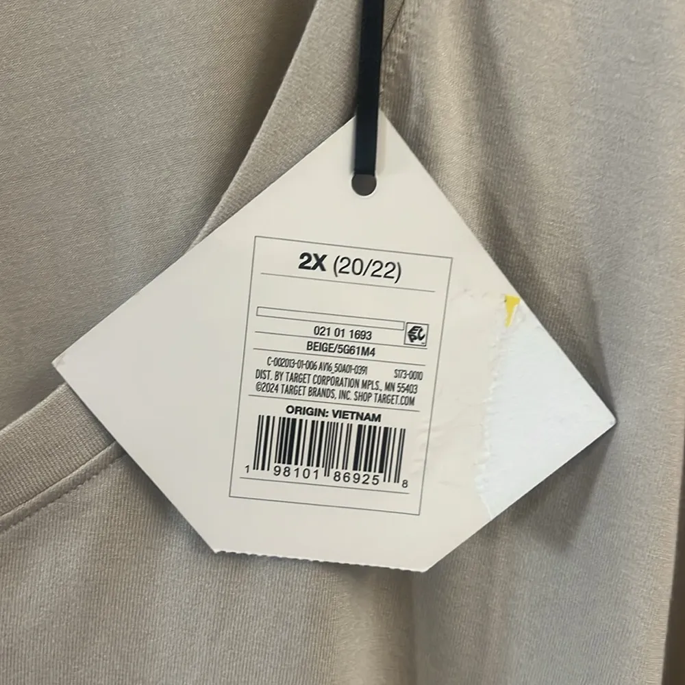 2X Ava & Viv The Softest Long Sleeve Beige Cream Shirt - Image 4