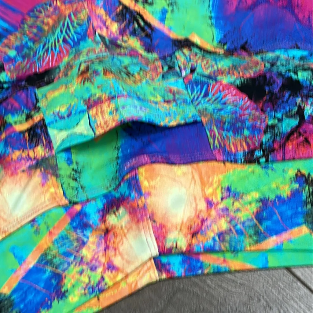 Dona Jo 17" Multicolor‎ High Rise Tennis Golf Skirt Skort Size Large Blue - Image 5