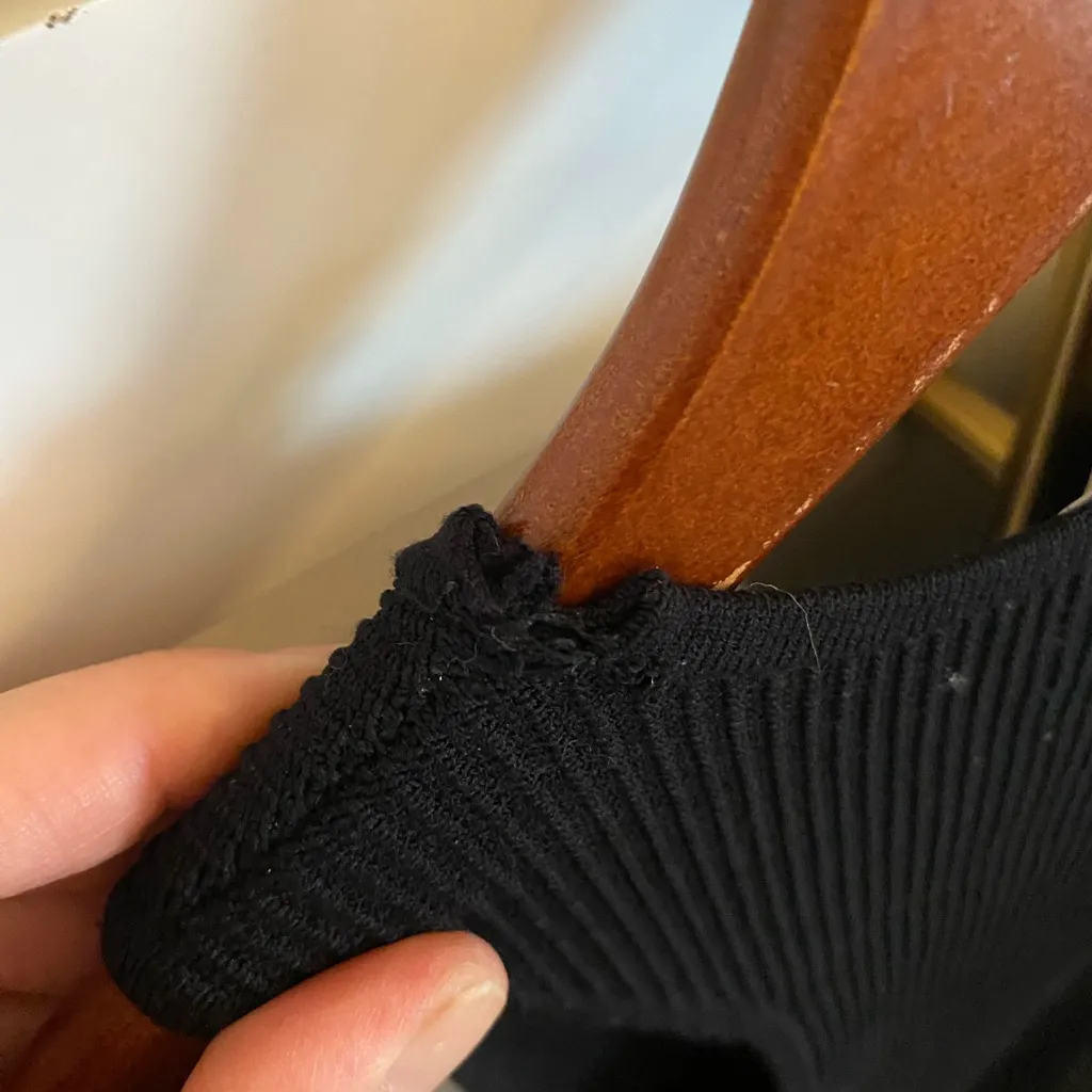 Aritzia Babaton Black Ribbed Sculpt Knit Racer Back Dress classic minimalist - Image 8