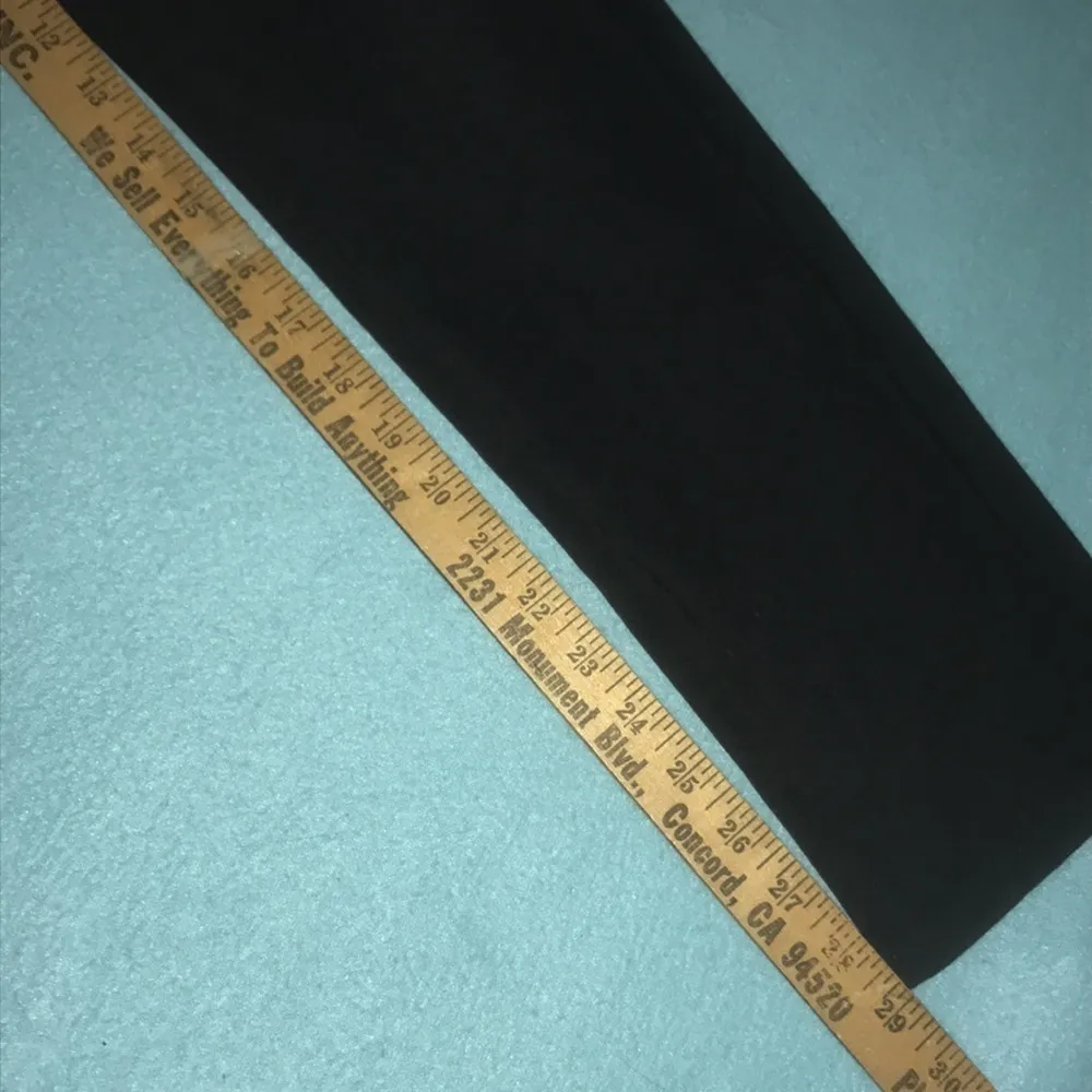 CHEROKEE faux suede black high rise pleated stretchy straight leg NEW size M - Image 6