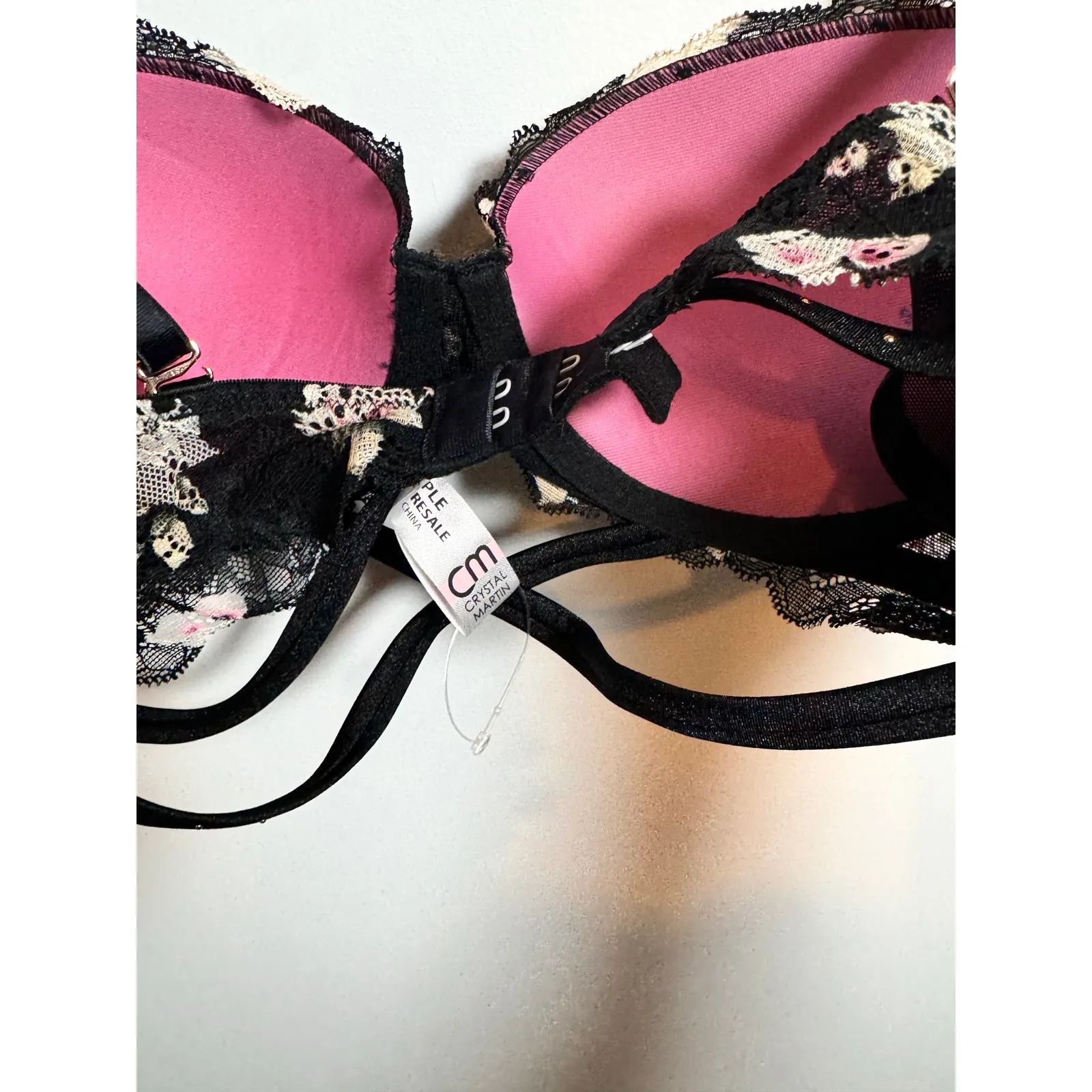 Victoria's Secret Women's Size 34B Black Pink Lace Sample T-Shirt Bra - Image 10