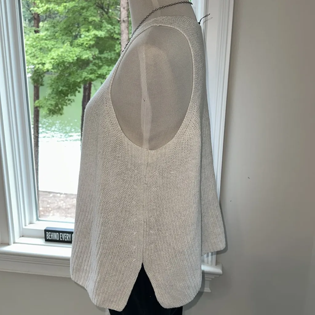 Eileen Fisher Ribbed V-neck Sweater Tank, S/P, EUC - Image 3