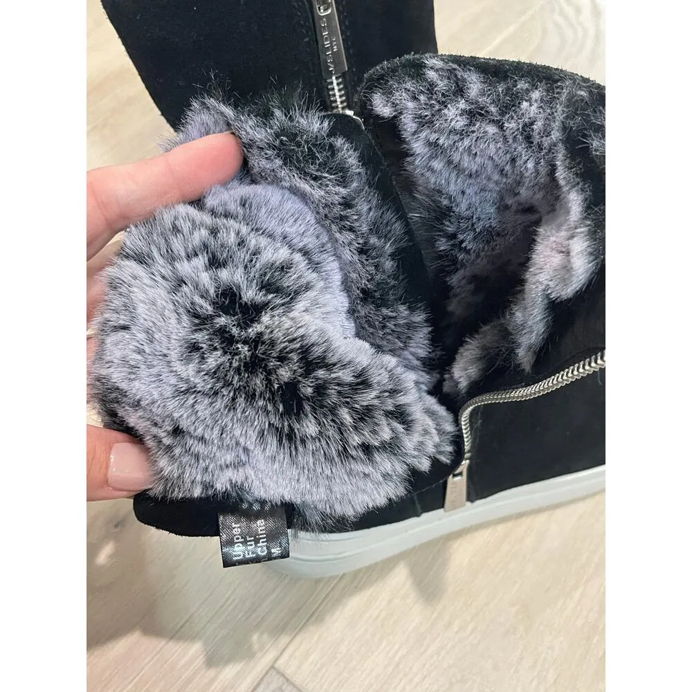 J Slides Boots Women 8.5 Black White Tristan Waterproof Platform Sneaker Bootie - Image 5