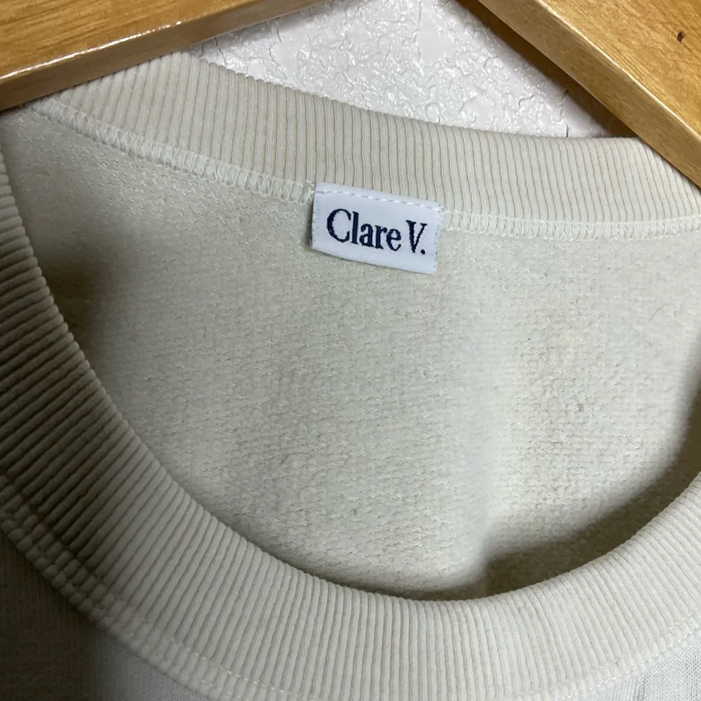 Clare V. Charlotte Cotton Sweatshirt S - Image 6